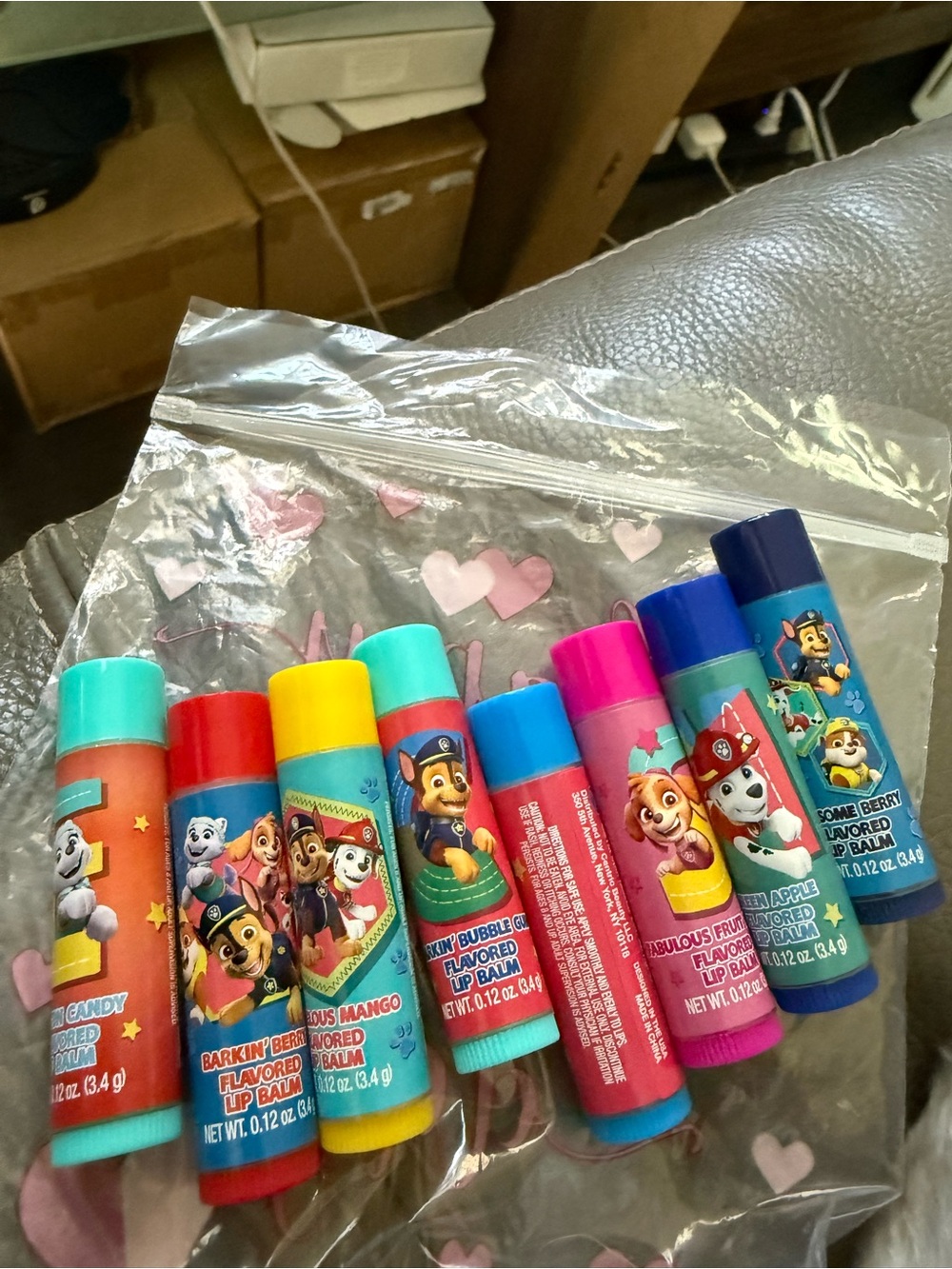 Set of 10 Paw Patrol chapsticks